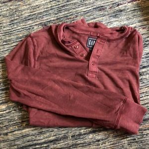 Gap mens large, burgundy, long sleeve tee